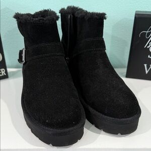 Koolaburra Black Suede Winter Boots